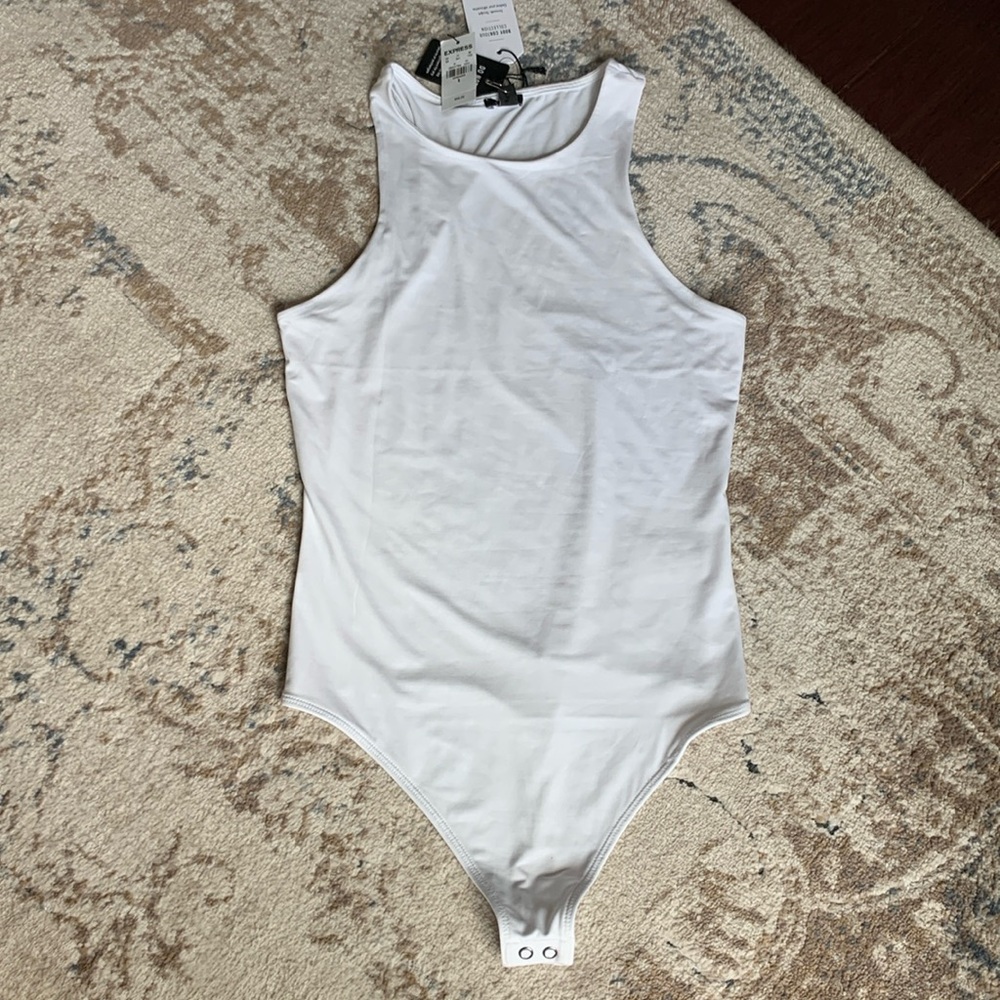 White thong bodysuit